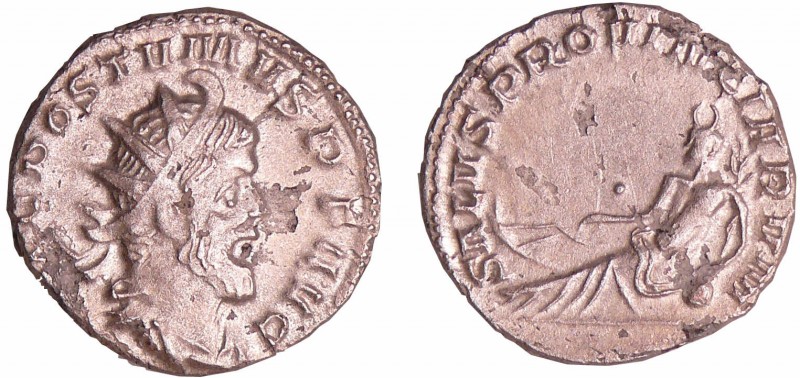 Postume - Antoninien (260, Cologne) - Le Rhin
A/ IMP C POSTVMVS P F AVG Buste r...