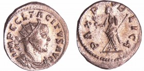 Tacite - Aurélianus (275-276, Lyon) - La Paix 
A/ IMP C CL TACITVS P F AVG Buste radié et lauré à droite. 
R/ PAX PVBLICA. La Paix debout à gauche, ...