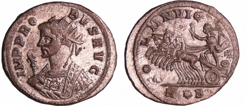 Probus - Aurélianus (278-280, Rome) - Le Soleil
A/ IMP PROBVS AVG Buste radié à...
