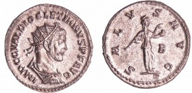 Dioclétien - Aurélianus (285-286, Lyon) - La Santé
A/ IMP C C VAL DIOCLETIANVS AVG Buste radié, drapé et cuirassé à droite. 
R/ SALVS AVG -|B La San...