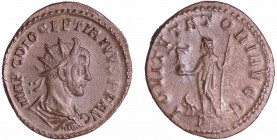 Dioclétien - Aurélianus (287-289, Lyon) - Jupiter
A/ IMP C DIOCLETIANVS P F AVG Buste radié, drapé et cuirassé à droite. 
R/ IOVI TVTATORI AVGG // P...