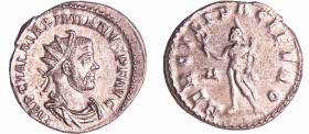 Maximien Hercule - Aurélianus (287, Lyon) - Hercule
A/ IMP C VAL MAXIMIANVS P F AVG Buste radié, drapé et cuirassé à droite. 
R/ HERCVLI PACIFERO Δ|...