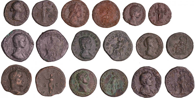 Lot de 9 bronzes romains
TB à TTB
Ae ; -- ; --