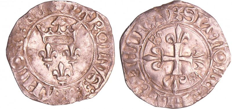 Charles VI (1380-1422) - Gros florette - Rouen
A/ + KAROLVS: FRANCORV: REX. Tro...