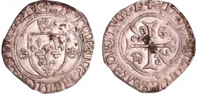 François 1er (1515-1547) - Grand blanc à la couronne (23 janvier 1515) - 1er type - Saint-Pourçain
A/ FRANCISCVS. FRANCORVM REX. Ecu de France entre ...