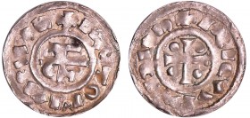 Normandie - Richard 1er et Hugues, archevêque de Rouen - Denier
Hugues, archevêque de Rouen (943-996). A/ RICARDVS. Croix cantonnée de quatre besants...