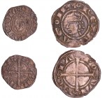 Provence - Alphonse II d'Aragon - Denier et Obole
Alphonse II d'Aragon (1196-1209). A/ + REX° ARA°GONE, (N et E liés). Tête couronnée de profil à gau...