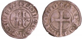Hainaut - Guillaume II - Petit gros (Valenciennes)
Guillaume II (1337-1345). A/ MOnETA VALEnCEnEnSIS. Monogramme du Hainaut dans un polylobe. 
R/ GV...
