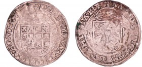 Brabant - Charles-Quint - demi real d'argent (Anvers)
Charles Quint (1506-1555). A/ KAROLVS D G RO IMP Z HISP REX (millésime). Aigle bicéphale de fac...