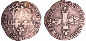 Louis XIV (1643-1715) - ¼ d'écu, frappe au marteau, avers côté écu de France - 1644 9 (Rennes)
TB
L4L.137-Ga.136a
Ar ; 9.08 gr ; 30 mm