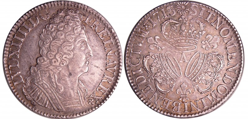 Louis XIV (1643-1715) - Ecu aux 3 couronnes - 1713 A (Paris) 1er sem.
SUP
L4L....