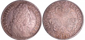 Louis XIV (1643-1715) - Ecu aux 3 couronnes - 1713 A (Paris) 1er sem.
SUP
L4L.353-Ga.229
Ar ; 30.39 gr ; 41 mm
Molette comme différent.