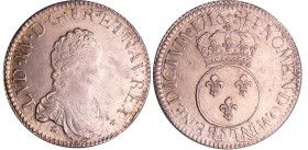 Louis XV (1715-1774) - Ecu vertugadin - 1716 N (Montpellier) flan réf.
SUP
L4L.415-Ga.317
Ar ; 30.31 gr ; 44 mm