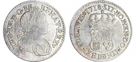 Louis XV (1715-1774) - 1 /10 d'écu de France-Navarre - 1718 BB (Strasbourg)
TTB
L4L.433-Ga.290
Ar ; 2.41 gr ; 22 mm