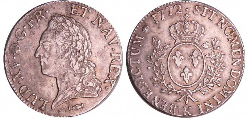 Louis XV (1715-1774) - Ecu à la vieille tête - 1772 K (Bordeaux)
TTB+
L4L.512-...