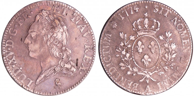 Louis XV (1715-1774) - Ecu à la vieille tête - 1774 A (Paris) 2ème sem.
TTB
L4...