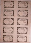 Révolution - Planche de 10 Assignats de 5 livres (10 signatures différentes)
SUP
Lafaurie.171