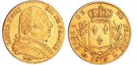 Louis XVIII (1815-1824) - 20 francs au buste habillé 1815 L (Bayonne)
TTB+
Ga.1026-F.517
Au ; 6.41 gr ; 21 mm