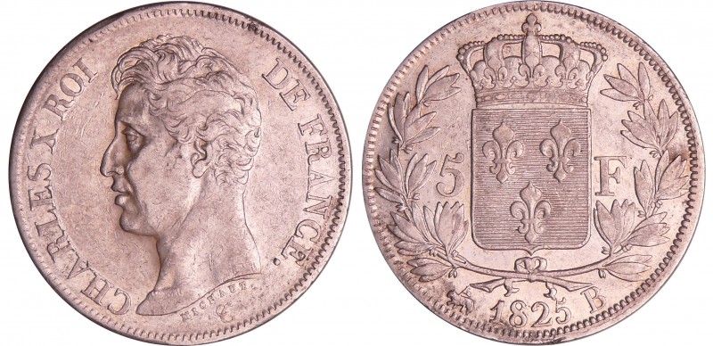 Charles X (1824-1830) - 5 francs 1er type 1825 B (Rouen)
SUP
Ga.643-F.310
Ar ...
