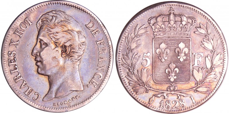 Charles X (1824-1830) - 5 francs 2ème type 1828 I (Limoges)
TTB
Ga.644-F.311
...