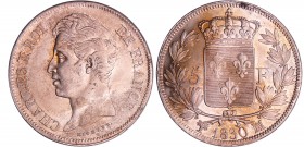 Charles X (1824-1830) - 5 francs 2ème type 1830 MA (Marseille)
SUP
Ga.644-F.311
Ar ; 25.01 gr ; 37 mm