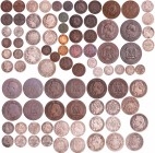 Deuxième république (1848-1852) et Napoléon III (1852-1870) - Lot de 43 monnaies en argent et bronze
1 cent = 1849 A, 1851 A ; 20 cent = 1850 A, 1850...