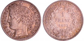 Troisième république (1871-1940) - 1 franc Cérès 1872 A (Paris)
SPL
Ga.465-F.216
Ar ; 4.98 gr ; 23 mm