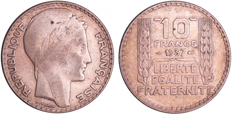 Troisième république (1871-1940) - 10 francs Turin argent 1937
TTB
Ga.801-F.36...