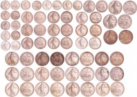 Troisième république (1871-1940) - Lot de 33 monnaies en argent
50 cent = 1901, 1902, 1905, 1907 (SUP), 1808 (SUP+), 1911, 1915 (SPL), 1920 (SPL) ; 1...