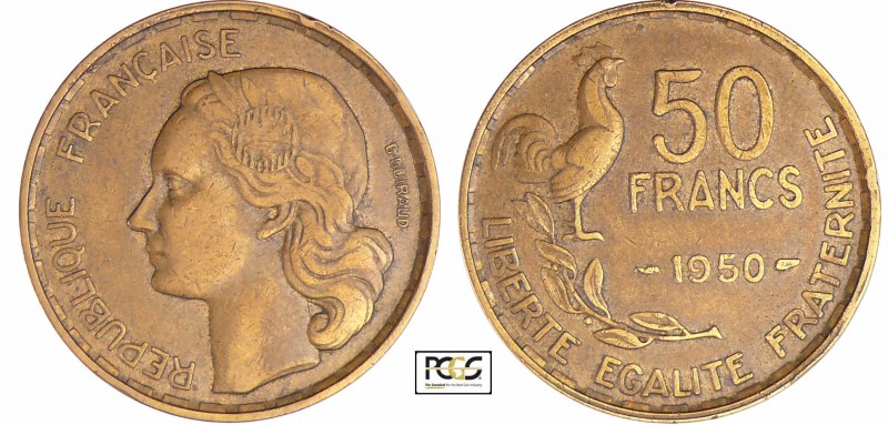Quatrième république (1947-1959) - 50 francs G. Guiraud 1950
PCGS XF 45
Ga.880...