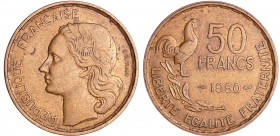 Quatrième république (1947-1959) - 50 francs G. Guiraud 1950
TTB+
Ga.880-F.425
Br-Al ; 8.14 gr ; 27 mm