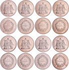 Cinquième république (1959- ) - 50 francs Hercule série complète de 8 monnaies, dont l'avers de la 20 francs 1974
Avers de la 20 francs 1974 SUP+, 19...