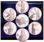 Cinquième république (1959- ) - Trésors du Musée du Louvre, 1993 (MONNAIE DE PARIS), 6 monnaies en argent
Belle Epreuve
En coffret avec certificats....