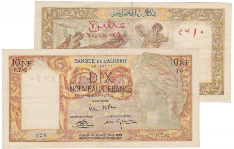 Algérie - Banque d'Algérie 10 nouveau francs 10-2-1961
Très beau
Pick 119a
 ;...