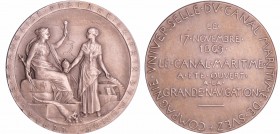 Canal de Suez - Médaille - Compagnie Universelle du Canal Maritime de Suez 1869
SUP
Lecompte.1
Viel Argent ; 40.40 gr ; 42 mm