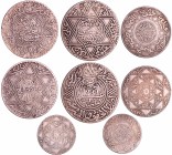 Maroc - Lot de 4 monnaies 2 1/2 dirhams 1316 (Paris), 5 dirhams 1313 (Berlin), 10 dirhams 1299 (Paris), 10 dirhams 1320 (Londres)
10 dirhams 1320, mo...