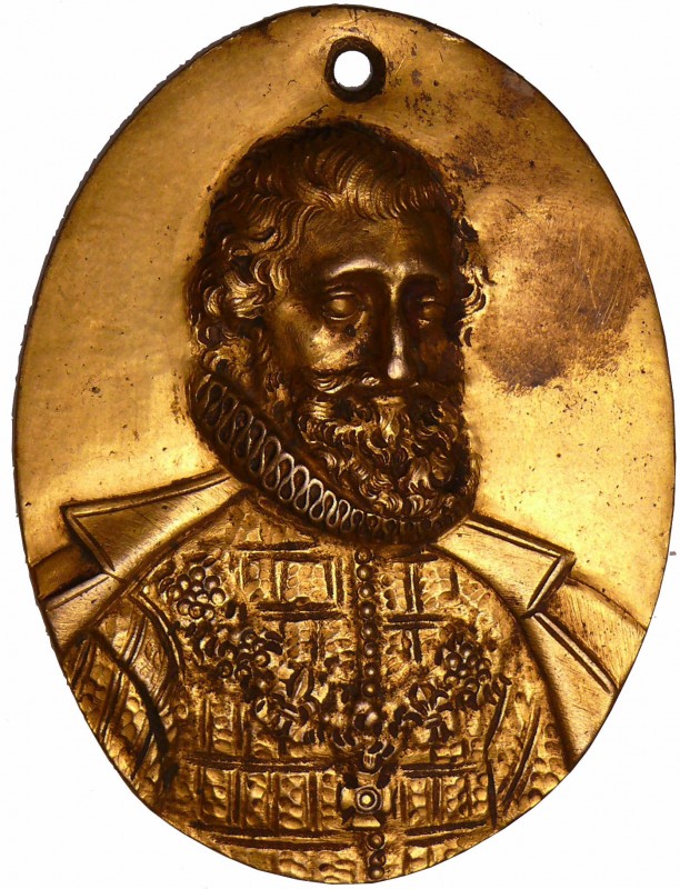 Henr IV - Plaquette du roi
SUP
Br / doré ; 109.37 gr ; 90 mm
Tranche brute.