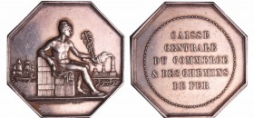 Jeton en argent - Caisse centrale du commerce & des chemins de fer
SUP
--
Ar ; 23.73 gr ; 38 mm
Différent : Main (1845-1860)