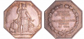 Jeton en argent - Société agricole de la basse Camargue fondée en 1836
SPL
--
Ar ; 19.56 gr ; 37 mm
Différent : Lampe (1832-1841)