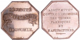 Jeton en argent - Clémentine Incendie des usines
SPL
Gadoury.171
Ar ; 15.05 gr ; 33 mm
Différent : Main (1845-1860)