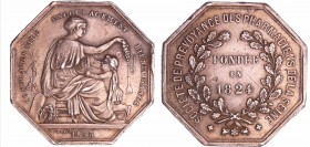 Jeton en argent - Société de prévoyance des pharmaciens 1853
SUP
Gadoury.1139
Ar ; 14.18 gr ; 32 mm
Différent : Abeille (1860-1880)