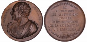 Médaille, En l'honneur du centenaire de la mort de Rousseau, 1912, par Bonneton et Scelüttee
SPL
--
Br ; 78.54 gr ; 55 mm