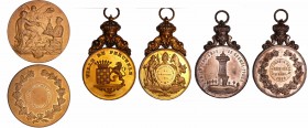 Belgique - Lot de 3 médailles pour les villes de Peruwelz 1904, Ville de Ypres 1896, Ville de Bruxelles 1900
SUP
--
Br ; ;