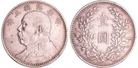Chine - République,Dollar, year 3 (1914)
TTB+
Y#329
Ar ; 26.69 gr ; 39 mm