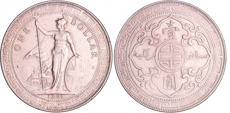 Inde britannique - Victoria (1837-1901) - Trade dollar 1901 B (Bombay)
TTB
KM#...