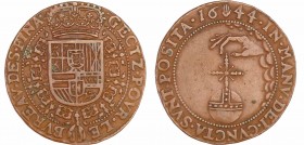 Pays-Bas méridionaux - Jeton - Bureau des Finances, 1644 Anvers
TTB
Dugn.3986
Cu ; 5.81 gr ; 29 mm