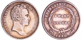 Pays-Bas, Inde - Willem I (1815-1840) - 1/4 gulden 1840
SUP
Munt-Almanak.855
Ar ; 4.03 gr ; 20 mm