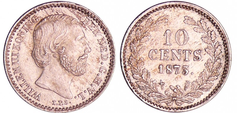 Pays-Bas - Willem III (1849-1890) - 10 cents 1873
SUP+
Munt-Almanak.855
Ar ; ...