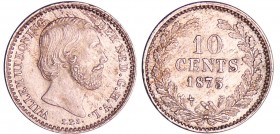 Pays-Bas - Willem III (1849-1890) - 10 cents 1873
SUP+
Munt-Almanak.855
Ar ; 1.41 gr ; 15 mm