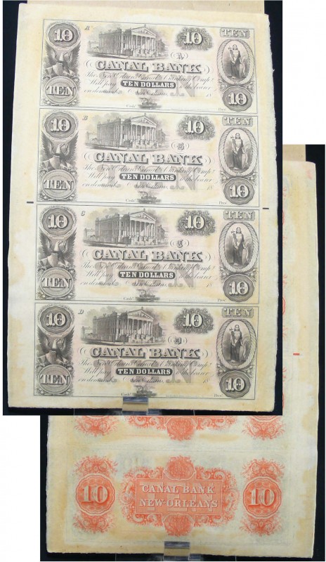 United States - Obsolete currency - Louisiana (New Orleans), Canal bank - Planch...